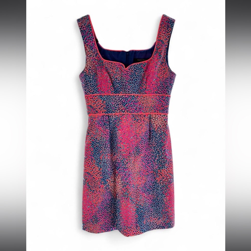 Nanette Lepore Pink and Blue Patterned Mini Dress